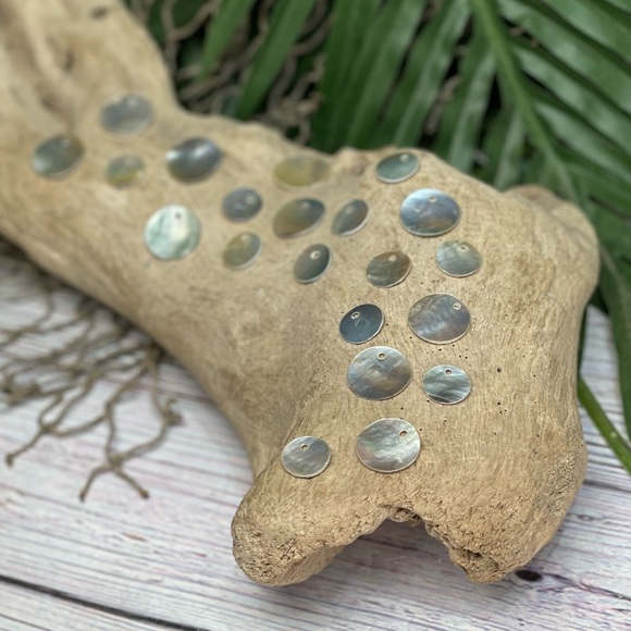 20 Abalone Mother of Pearl Shell Charms Lot in 2 sizes DIY jewelry Making Lot - Picture 8 of 16